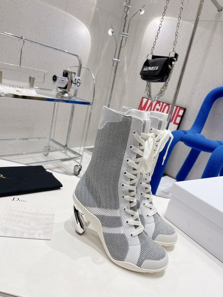 Dior high heel mesh boots