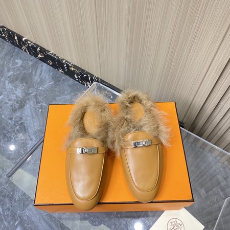 Hermes Fur mop, horsebit loafers trend