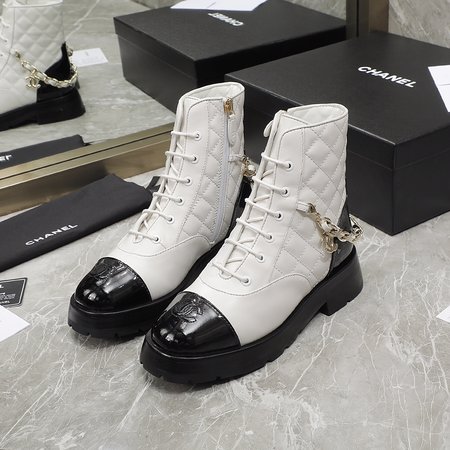 Chanel lambskin boots