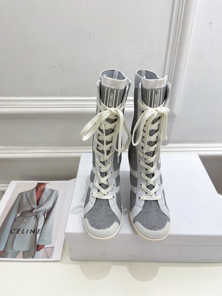 Dior metal heel sock boots