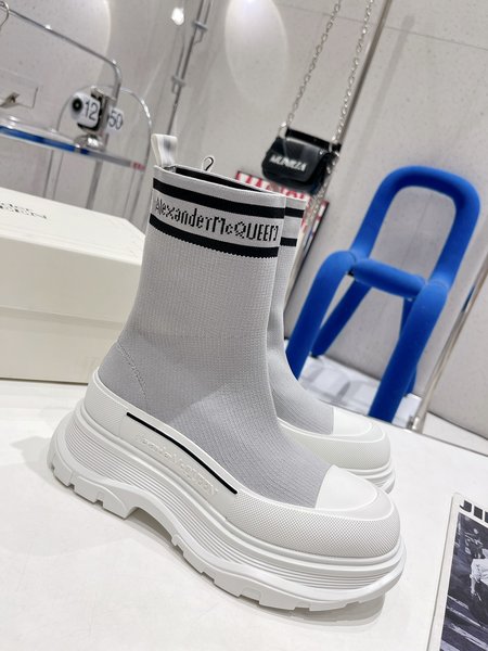 Alexander McQueen knitted sock boots