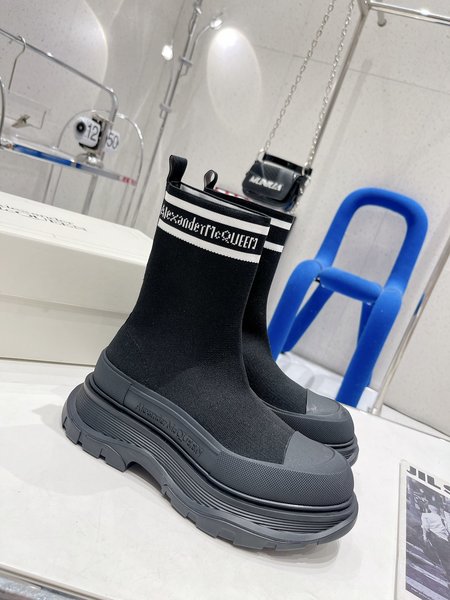 Alexander McQueen knitted sock boots