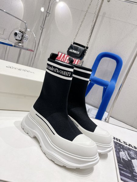 Alexander McQueen knitted sock boots