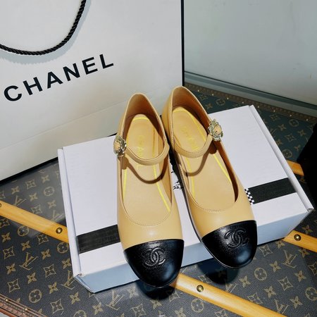 Chanel Sunflower Buckle Mary Jane Shoes