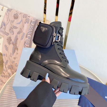 Prada classic tactical ankle boots