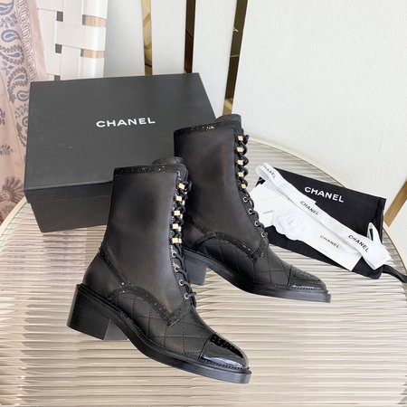 Chanel motorcycle boots