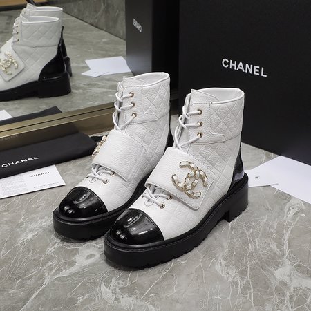 Chanel Argyle ankle boots