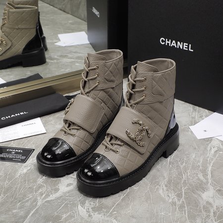 Chanel Argyle ankle boots