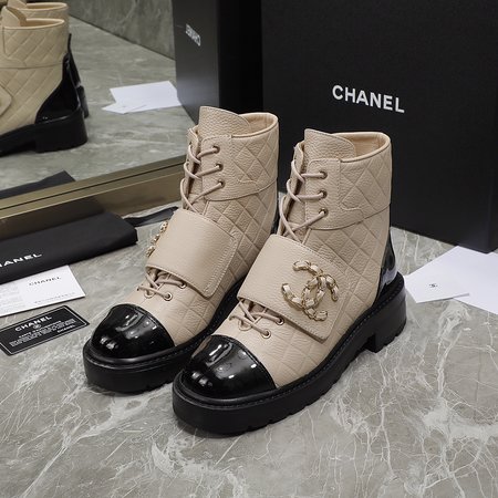 Chanel Argyle ankle boots