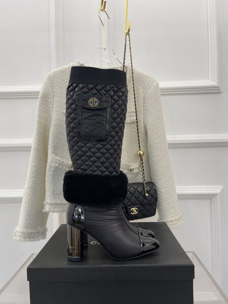 Chanel down boots