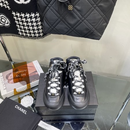 Chanel women s sports lace-up platform ski boots