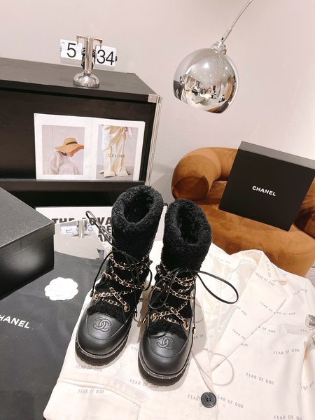 Chanel wool ankle boots