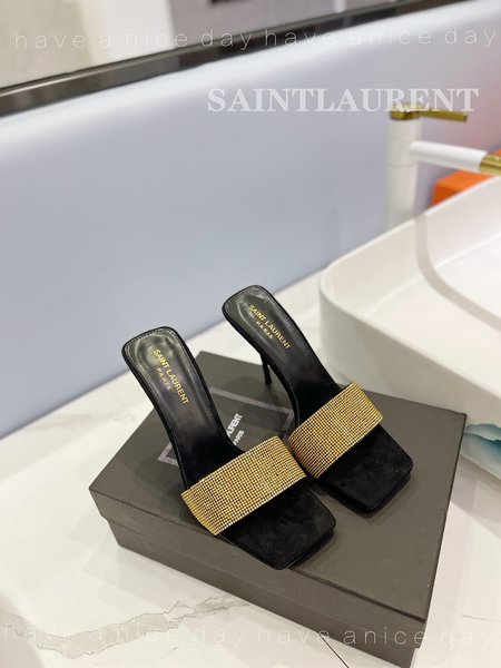 Saint Laurent high heel stiletto slippers