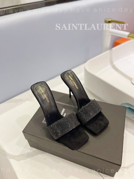 Saint Laurent high heel stiletto slippers