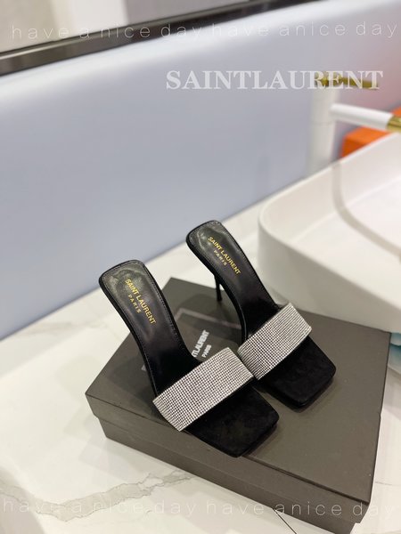 Saint Laurent high heel stiletto slippers