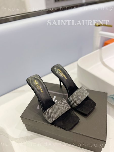 Saint Laurent high heel stiletto slippers