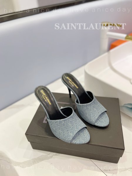 Saint Laurent high heel stiletto slippers