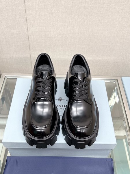 Prada platform lace-up loafers