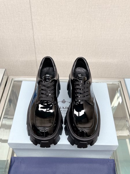 Prada platform lace-up loafers