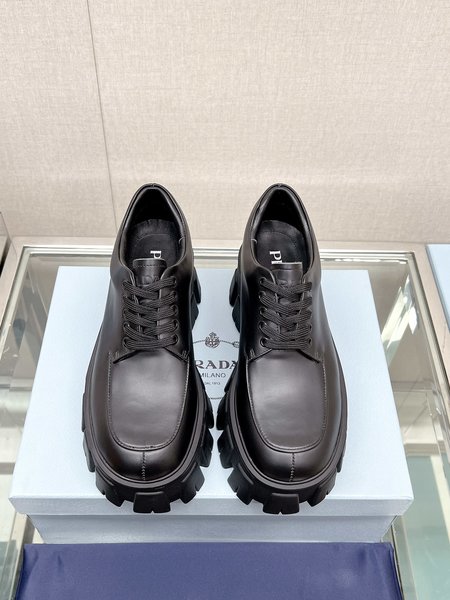 Prada platform lace-up loafers