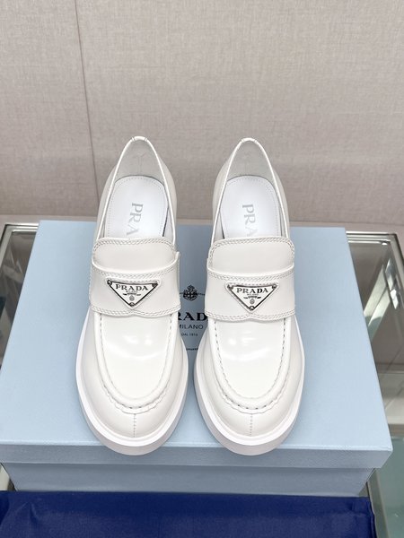 Prada high heel loafers