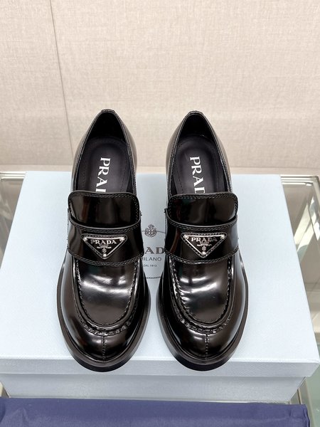 Prada high heel loafers