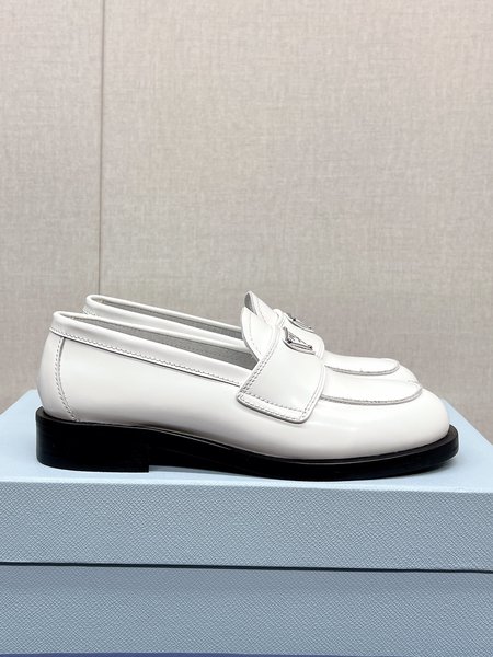 Prada square toe loafers