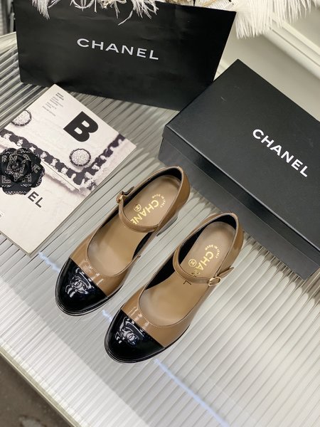 Chanel Lace up high heel shoes