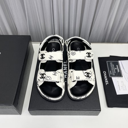 Chanel Velcro Beach Sandals