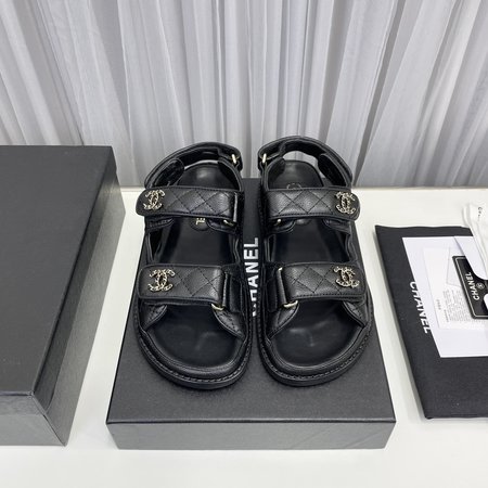 Chanel Velcro Beach Sandals