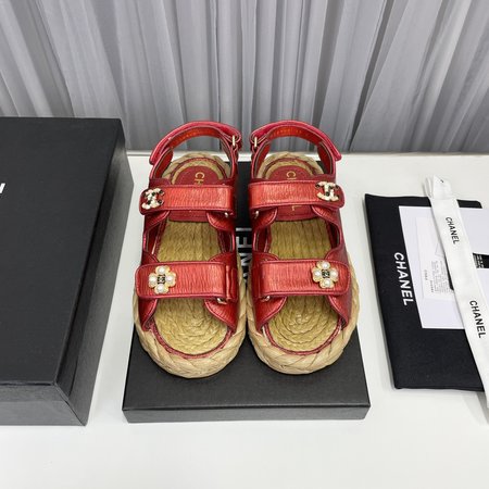 Chanel Woven Velcro Sandals