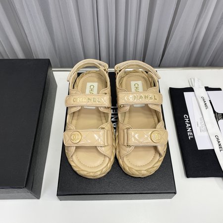 Chanel Woven Velcro Sandals