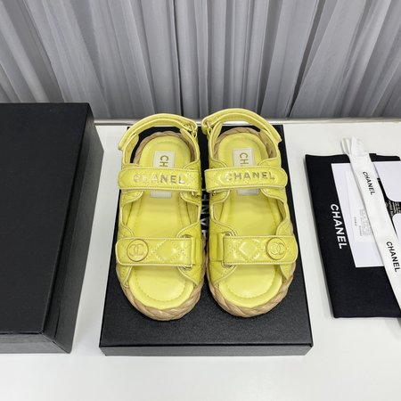 Chanel Woven Velcro Sandals