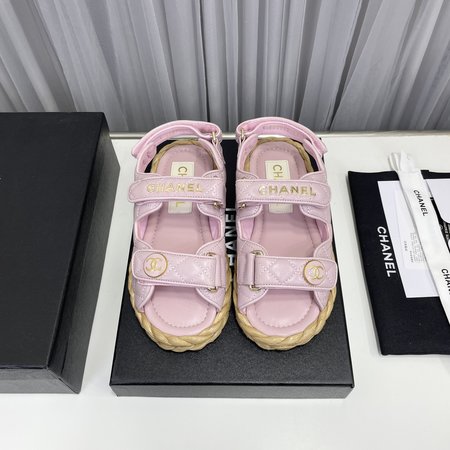 Chanel Woven Velcro Sandals