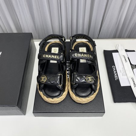 Chanel Woven Velcro Sandals