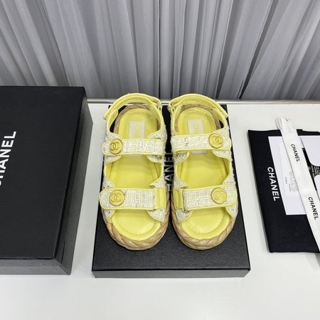 Chanel Woven Velcro Sandals