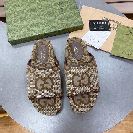 Gucci fabric platform slippers