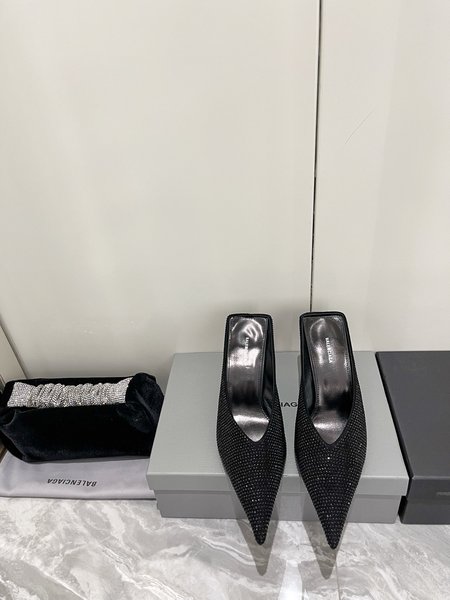 Balenciaga high heel half slippers