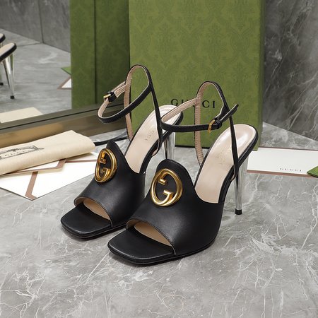 Gucci high heel GG sandals