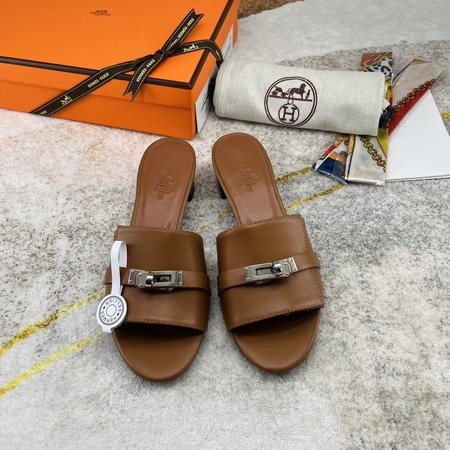 Hermes Oran sandals woven slippers