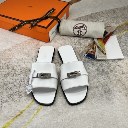 Hermes Oran sandals woven slippers