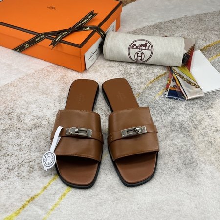 Hermes Oran sandals woven slippers