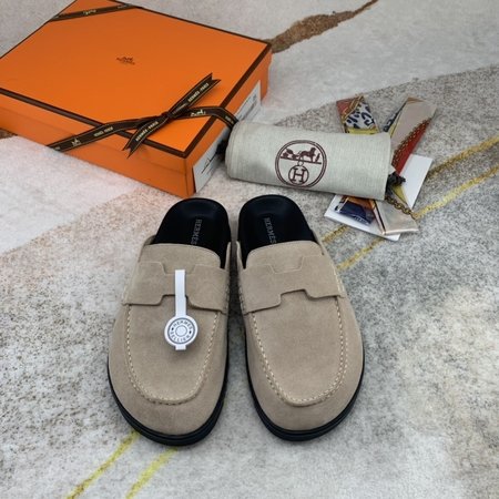 Hermes Imported custom fabric slippers