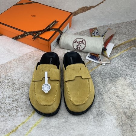 Hermes Imported custom fabric slippers