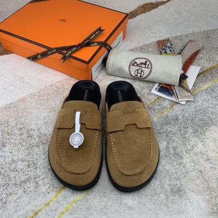 Hermes Imported custom fabric slippers