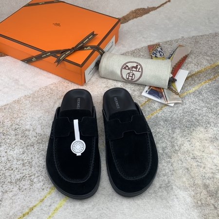 Hermes Imported custom fabric slippers