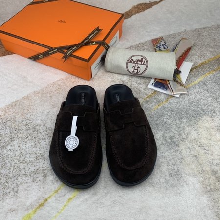 Hermes Imported custom fabric slippers