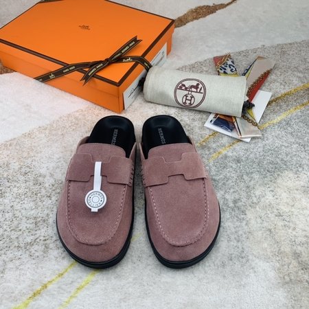 Hermes Imported custom fabric slippers