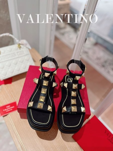 Valentino Studded metal element thick-soled sandals