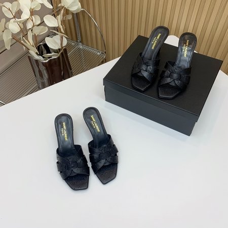 Yves Saint Laurent high heel slippers